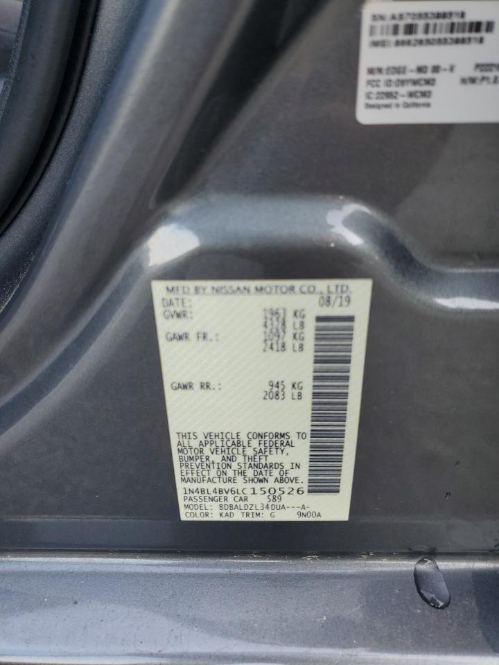 2020 Nissan Altima S VIN: 1N4BL4BV6LC150526 Lot: 56637255