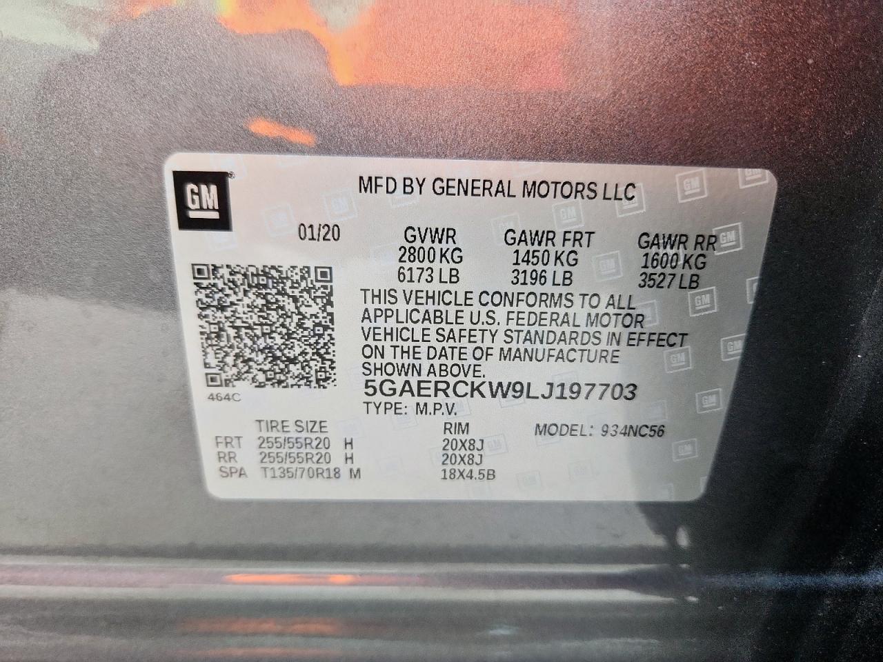 2020 Buick Enclave Premium VIN: 5GAERCKW9LJ197703 Lot: 56708285