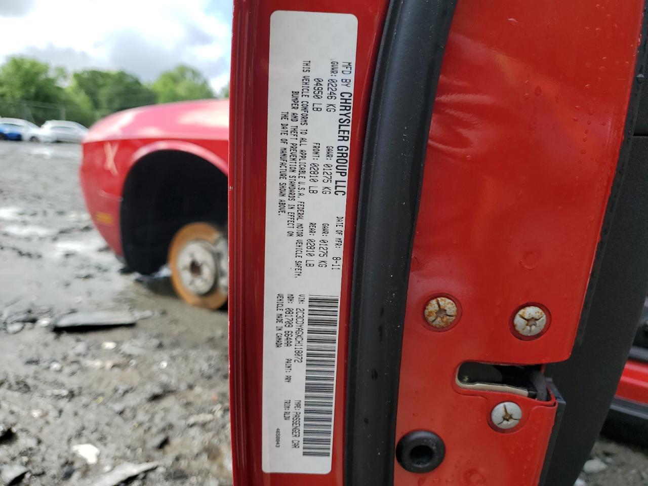 2012 Dodge Challenger Sxt VIN: 2C3CDYAGXCH118072 Lot: 55815585