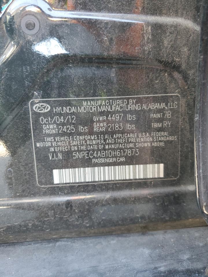 2013 Hyundai Sonata Se VIN: 5NPEC4AB1DH617873 Lot: 56693725
