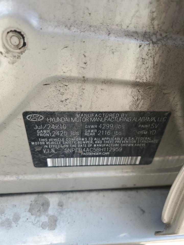 2011 Hyundai Sonata Gls VIN: 5NPEB4AC5BH112959 Lot: 56284725