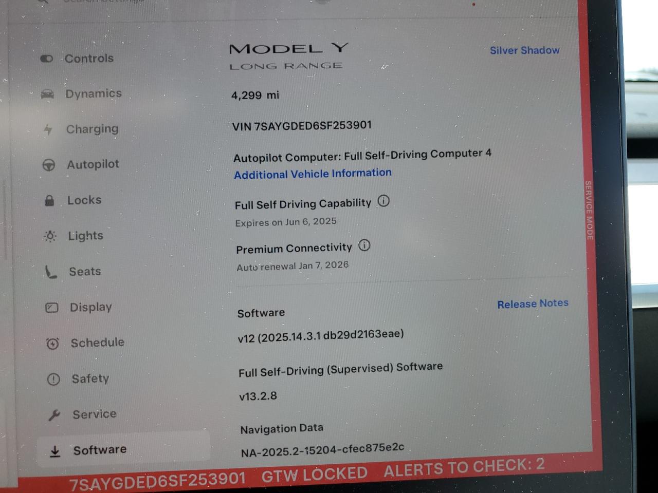 2025 Tesla Model Y VIN: 7SAYGDED6SF253901 Lot: 57075245