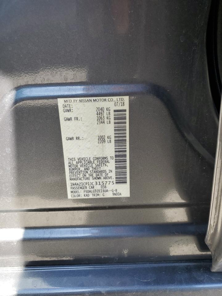 2018 Nissan Leaf S VIN: 1N4AZ1CP1JC315775 Lot: 56659945