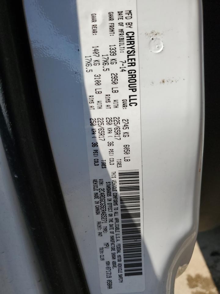 2014 Dodge Grand Caravan Sxt VIN: 2C4RDGCG5ER465271 Lot: 56897625
