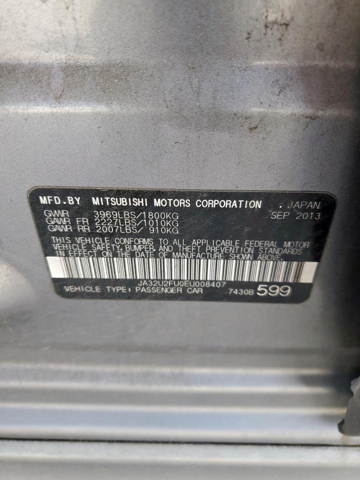 2014 Mitsubishi Lancer Es/Es Sport VIN: JA32U2FU0EU008407 Lot: 57052045