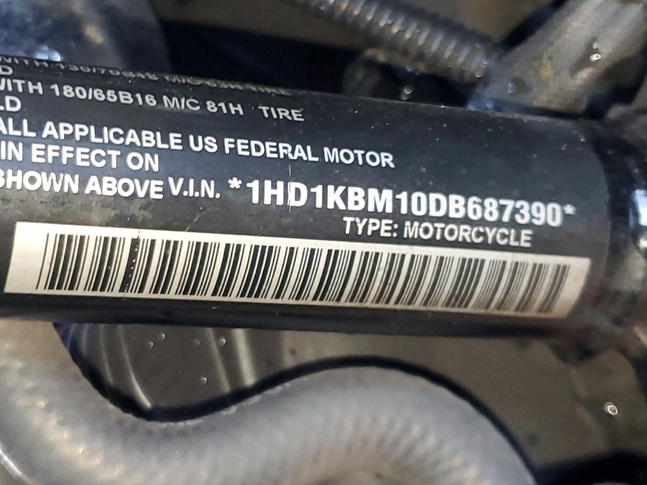 2013 Harley-Davidson Flhx Street Glide VIN: 1HD1KBM10DB687390 Lot: 56138175