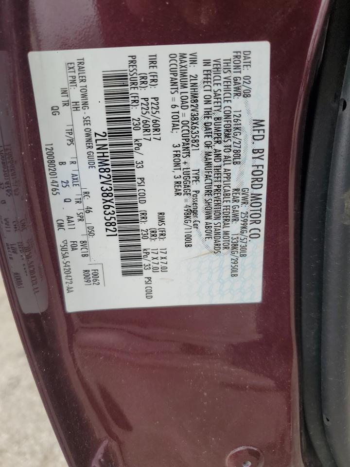 2008 Lincoln Town Car Signature Limited VIN: 2LNHM82V38X635821 Lot: 56738735