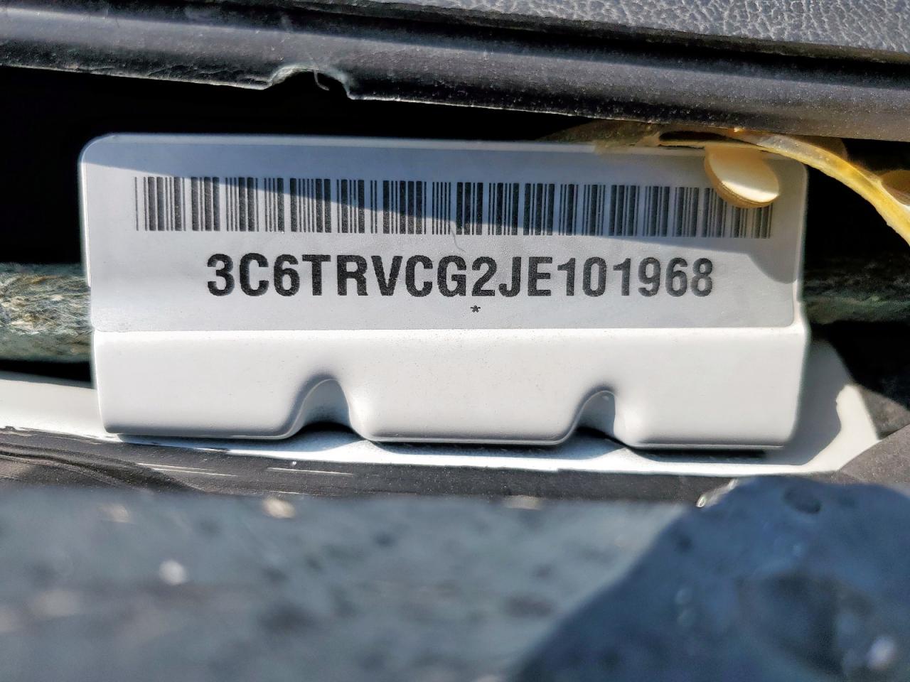 2018 Ram Promaster 2500 2500 High VIN: 3C6TRVCG2JE101968 Lot: 57122815