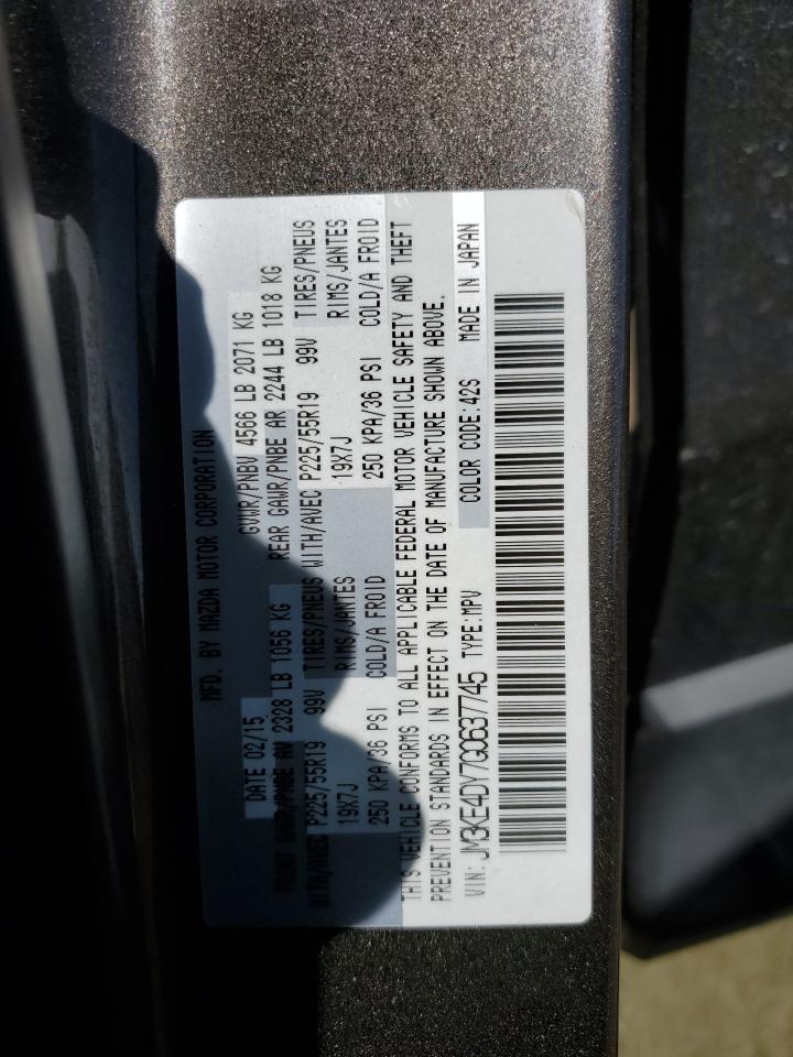 2016 Mazda Cx-5 Gt VIN: JM3KE4DY7G0637745 Lot: 56766005