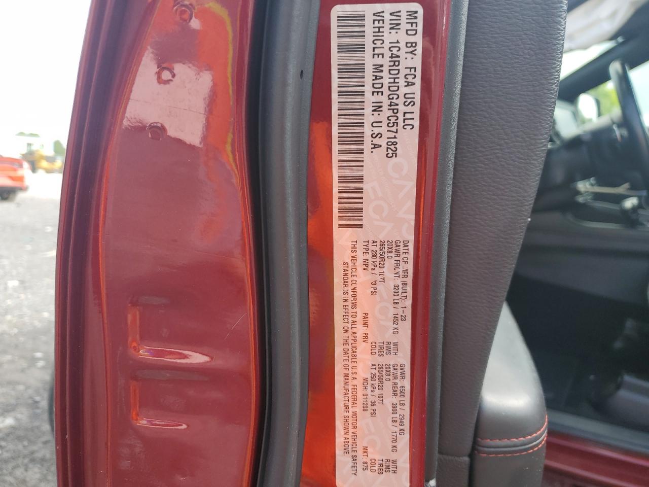 2023 Dodge Durango Gt VIN: 1C4RDHDG4PC571825 Lot: 56158955