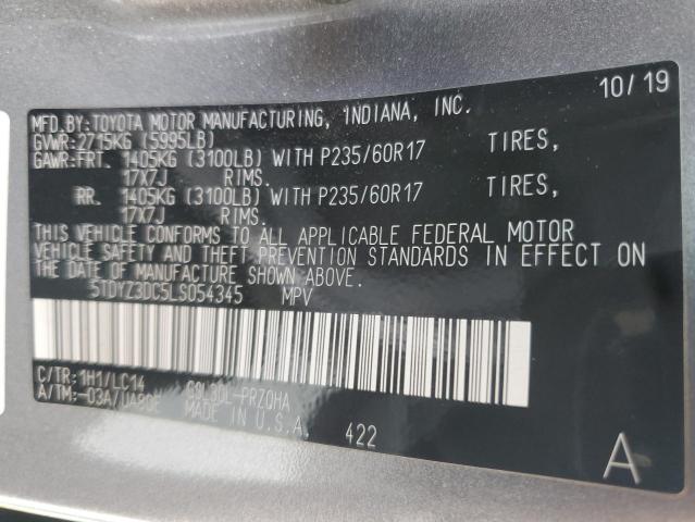 2020 TOYOTA SIENNA XLE