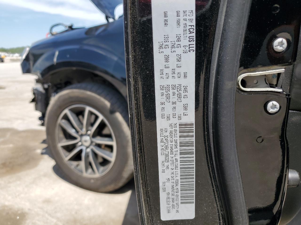 2018 Dodge Journey Se VIN: 3C4PDCAB0JT386329 Lot: 56749185
