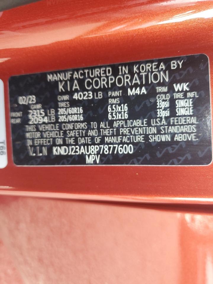 2023 Kia Soul Lx VIN: KNDJ23AU8P7877600 Lot: 56395085