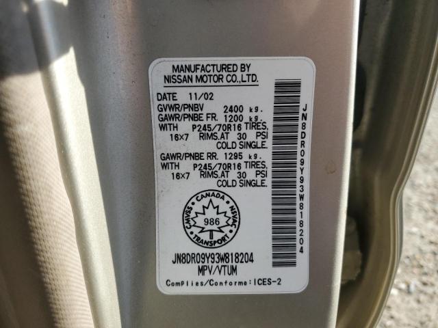2003 NISSAN PATHFINDER LE