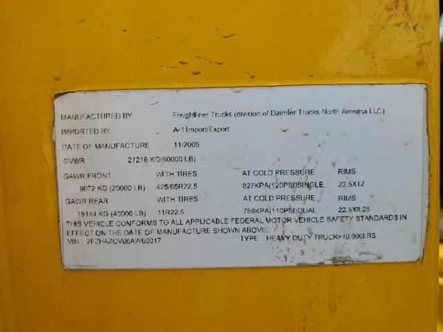 2006 STERLING TRUCK L 9500  