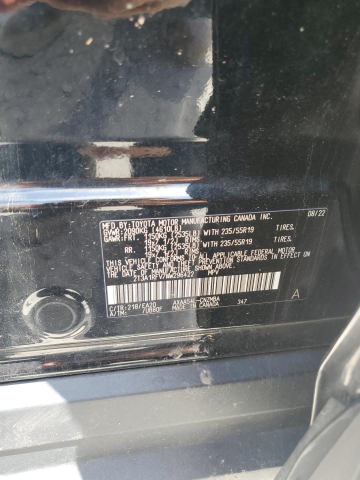 2022 Toyota Rav4 Xle Premium VIN: 2T3A1RFV7NW296422 Lot: 56755025