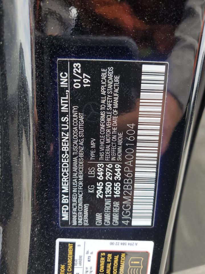 2023 Mercedes-Benz Eqe Suv 350+ VIN: 4JGGM2BB6PA001604 Lot: 56717595