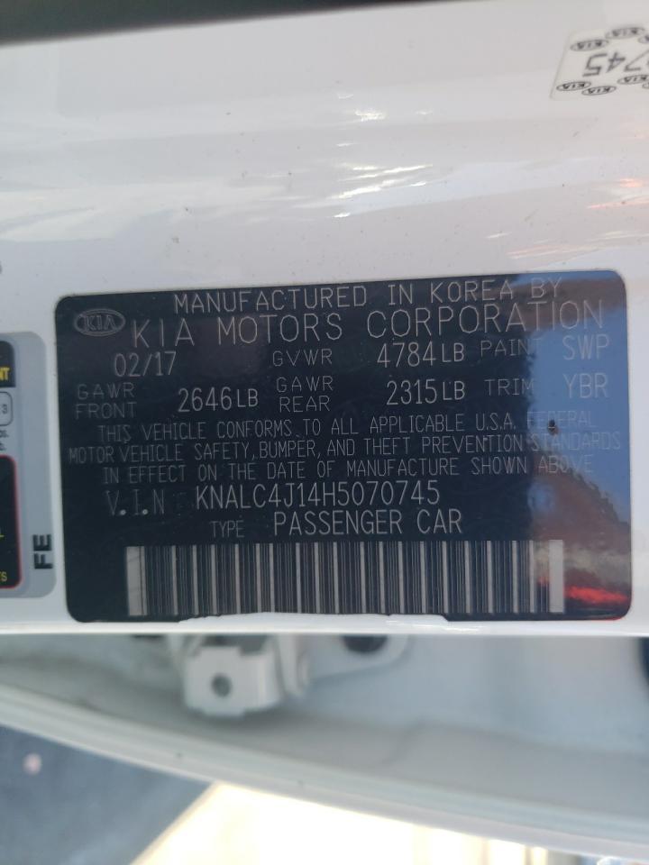 2017 Kia Cadenza Premium VIN: KNALC4J14H5070745 Lot: 56304485