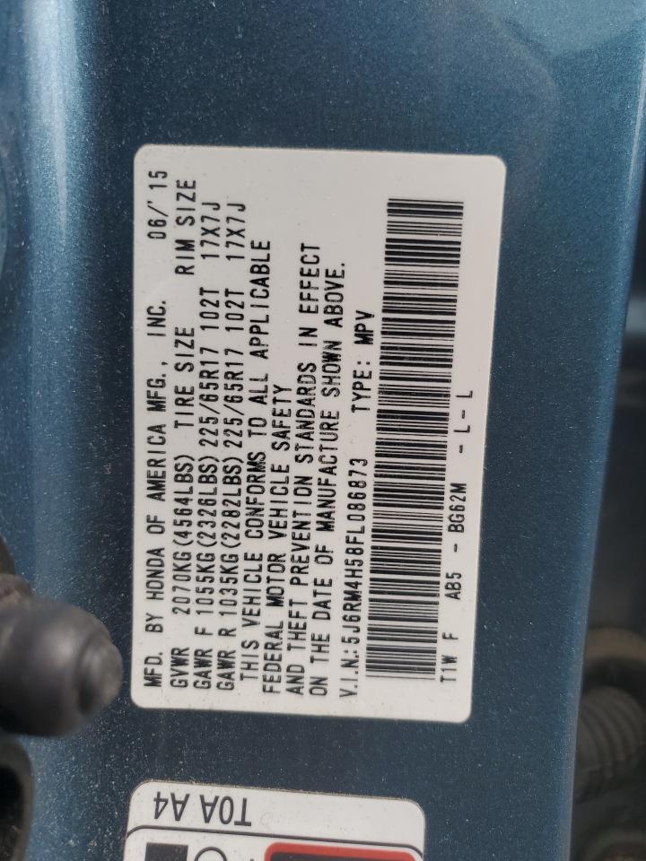 2015 Honda Cr-V Ex VIN: 5J6RM4H58FL086873 Lot: 56696745