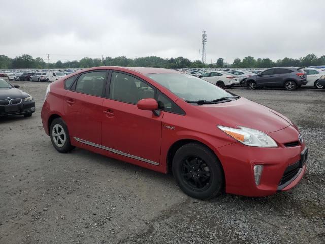 Hatchbacks TOYOTA PRIUS 2012 Red