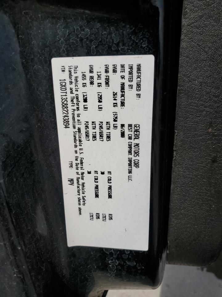 2008 GMC Envoy VIN: 1GKDT13S882243894 Lot: 58820505