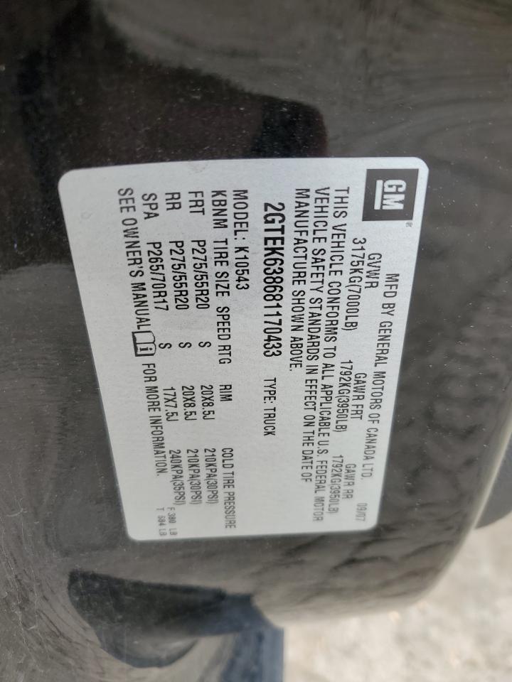 2008 GMC New Sierra K1500 Denali VIN: 2GTEK638681170433 Lot: 56862105