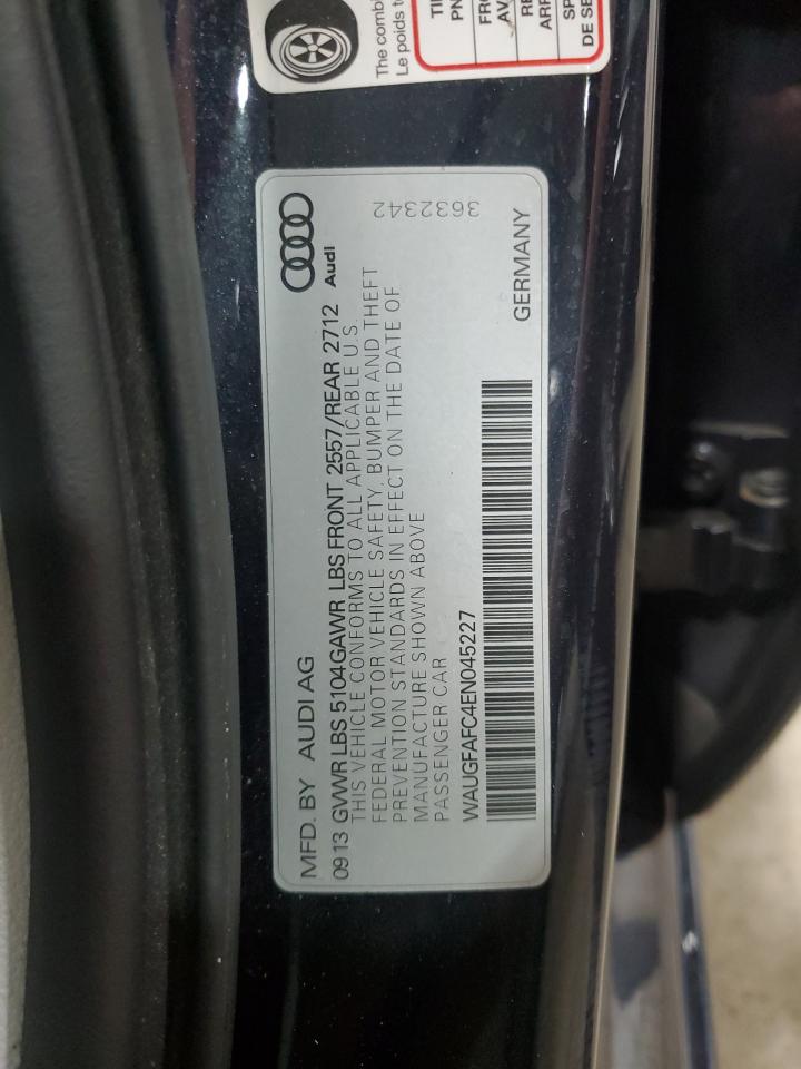 2014 Audi A6 Premium Plus VIN: WAUGFAFC4EN045227 Lot: 56884485