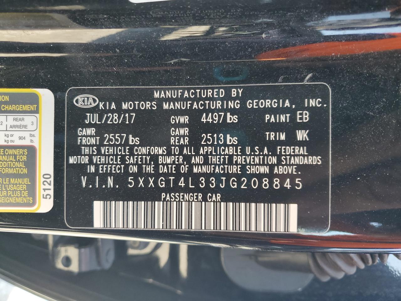 2018 Kia Optima Lx VIN: 5XXGT4L33JG208845 Lot: 56715435