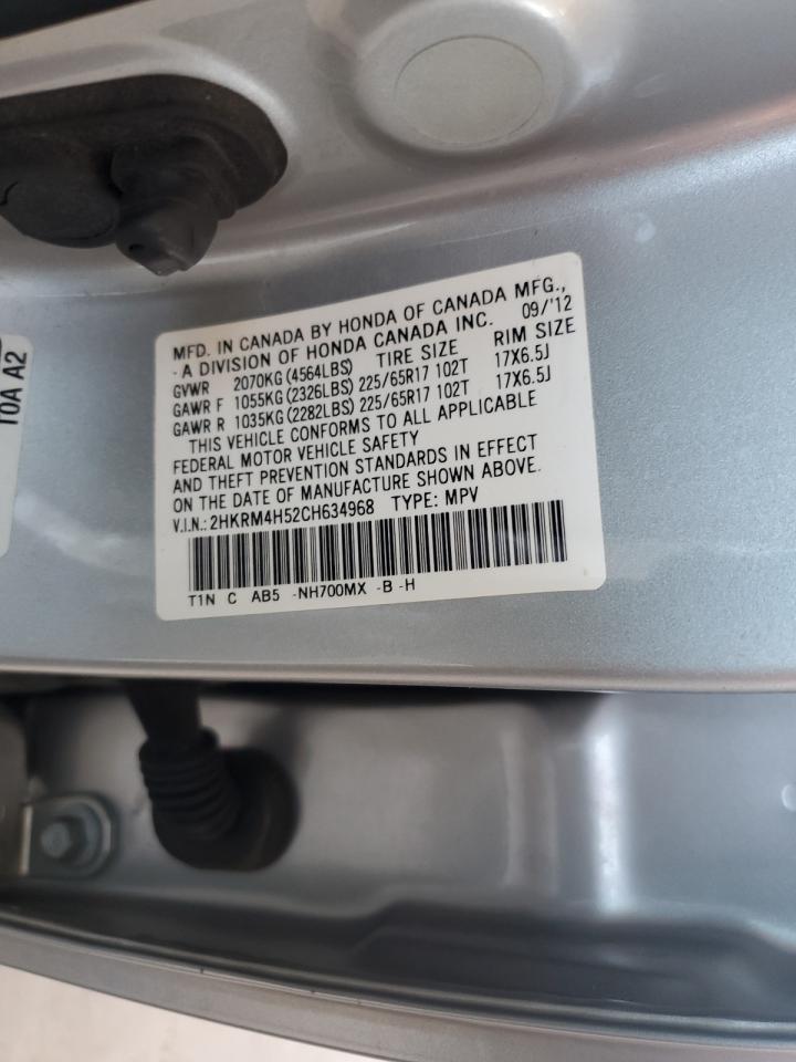 2012 Honda Cr-V Ex VIN: 2HKRM4H52CH634968 Lot: 56578235