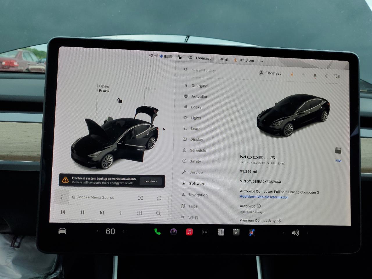 2019 Tesla Model 3 VIN: 5YJ3E1EA2KF357464 Lot: 58739975