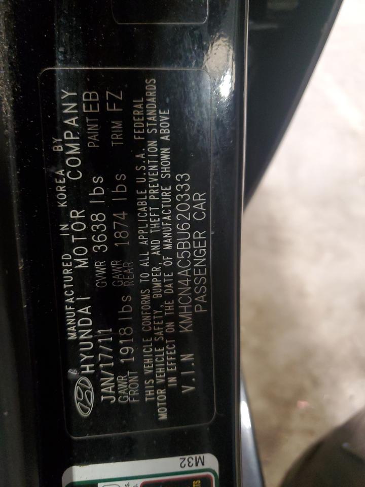 2011 Hyundai Accent Gls VIN: KMHCN4AC5BU620333 Lot: 57146835
