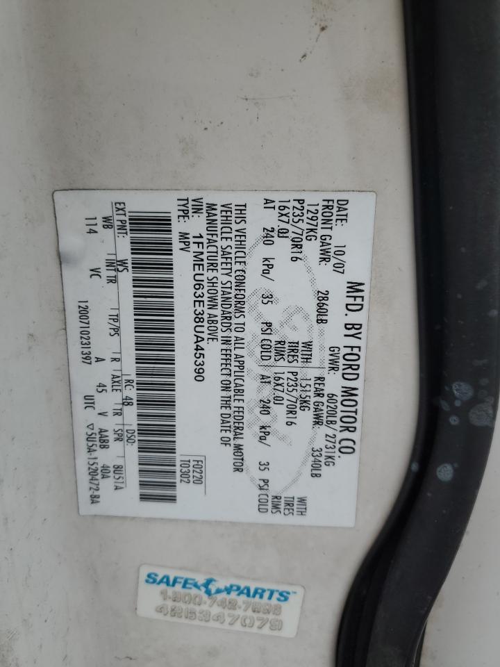 2008 Ford Explorer Xlt VIN: 1FMEU63E38UA45390 Lot: 56331745