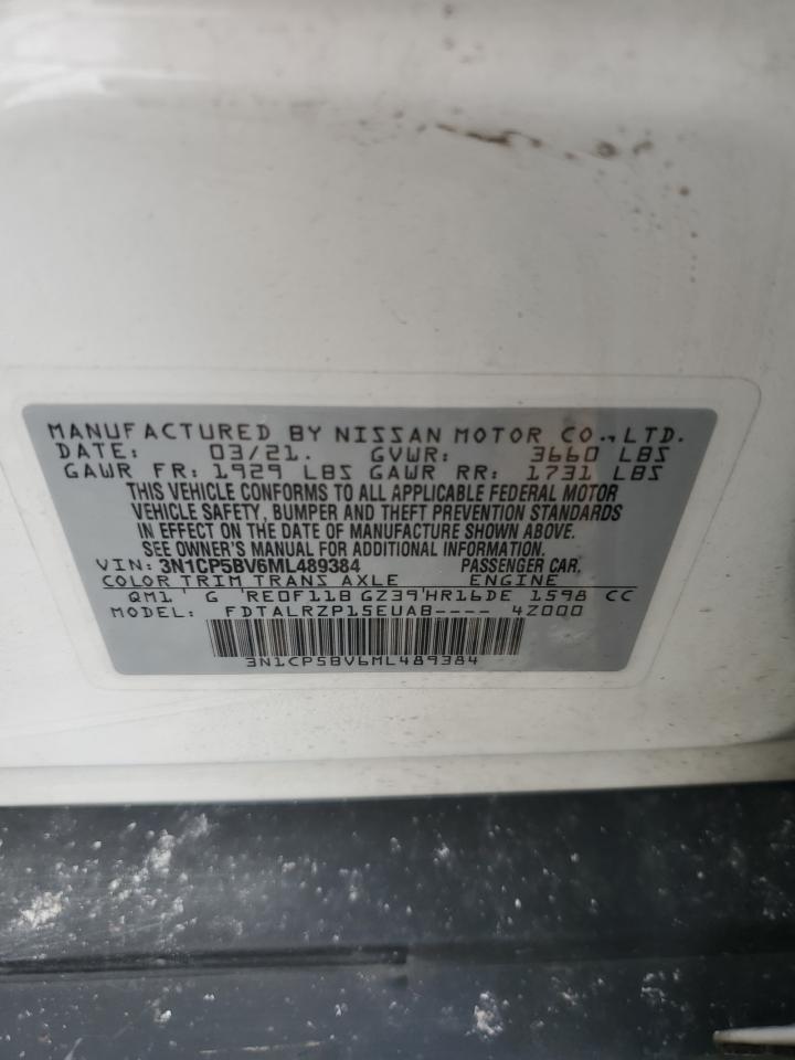 2021 Nissan Kicks S VIN: 3N1CP5BV6ML489384 Lot: 56976725