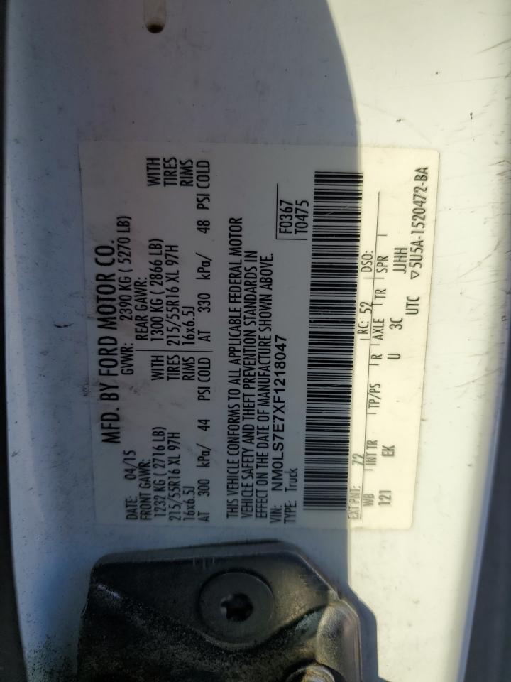 2015 Ford Transit Connect Xl VIN: NM0LS7E7XF1218047 Lot: 52315415