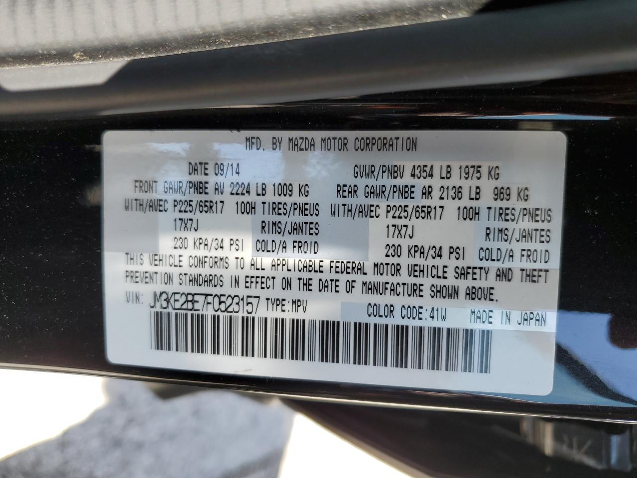 2015 Mazda Cx-5 Sport VIN: JM3KE2BE7F0523157 Lot: 57169265