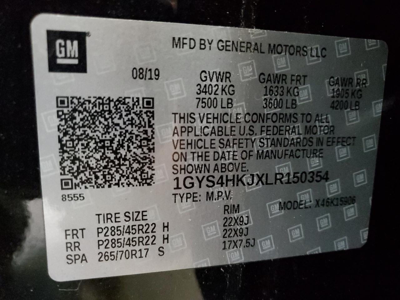 2020 Cadillac Escalade Esv Luxury VIN: 1GYS4HKJXLR150354 Lot: 56386485