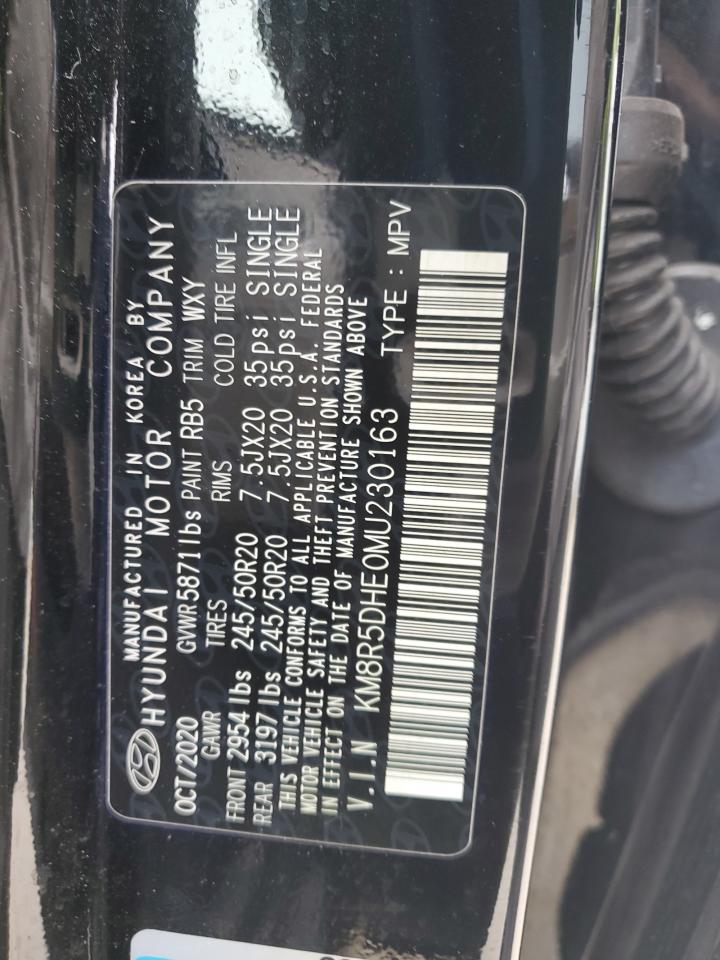 2021 Hyundai Palisade Limited VIN: KM8R5DHE0MU230163 Lot: 58197075