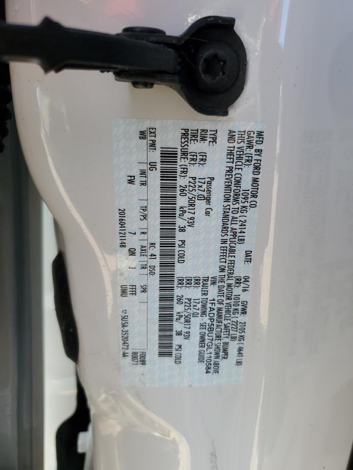 2016 Ford C-Max Sel VIN: 1FADP5BU7GL110584 Lot: 56987145