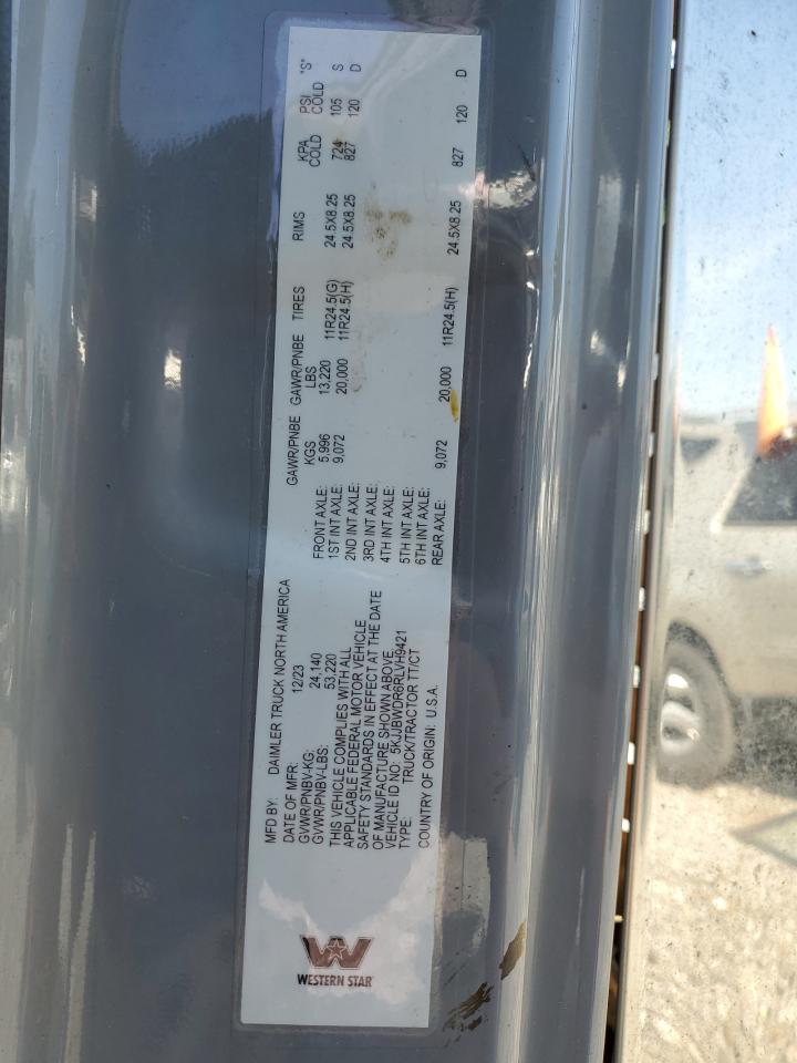 WESTERN STAR/AUTO CAR 49X CHASSI 2024 VIN 5KJJBWDR6RLVH9421 zdjęcie 10