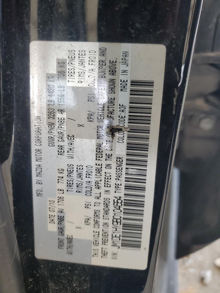 2011 Mazda Mazda2 VIN: JM1DE1HY9B0104654 Lot: 57264125