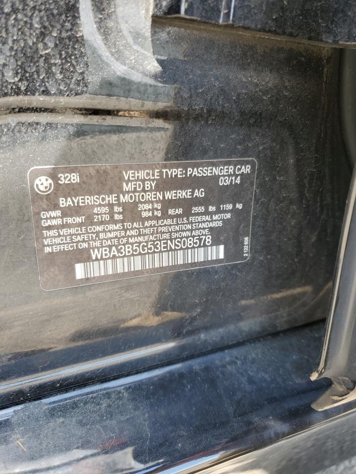 2014 BMW 328 Xi Sulev VIN: WBA3B5G53ENS08578 Lot: 56994015