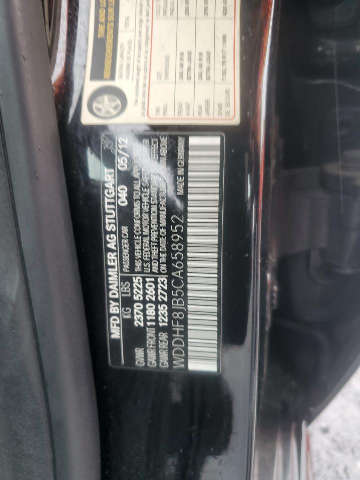 2012 Mercedes-Benz E 350 4Matic VIN: WDDHF8JB5CA658952 Lot: 56686995
