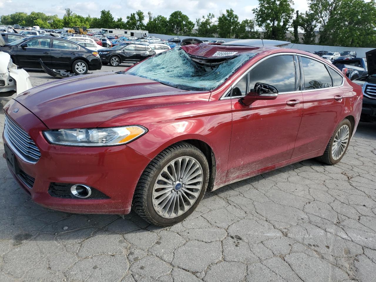 2013 Ford Fusion Titanium zu verkaufen in Bridgeton, MO - Top/Roof