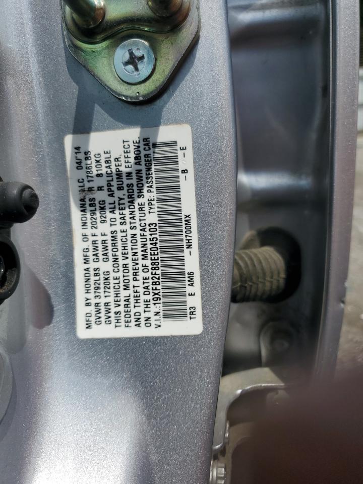 2014 Honda Civic Ex VIN: 19XFB2F88EE045103 Lot: 57072335