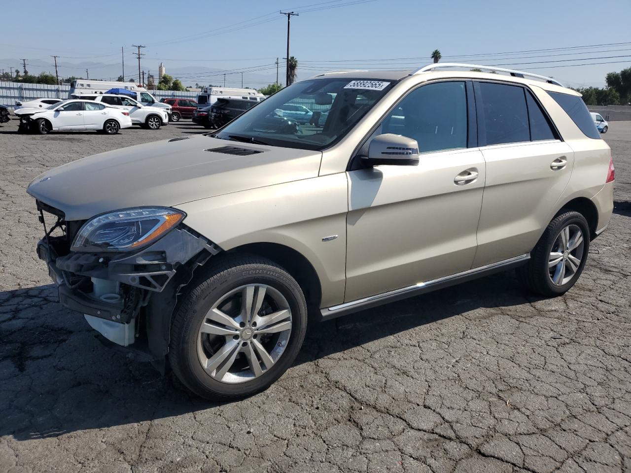 2012 Mercedes-Benz Ml 350 4Matic للبيع في Colton، CA - Front End