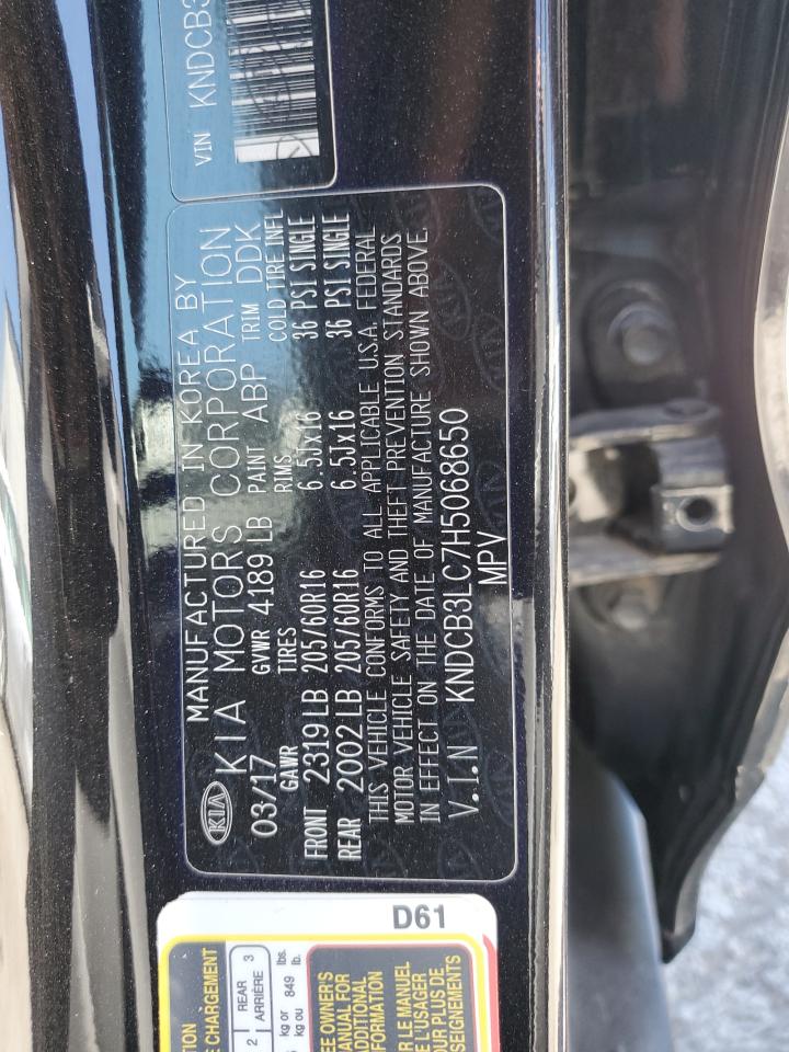 2017 Kia Niro Fe VIN: KNDCB3LC7H5068650 Lot: 56729535