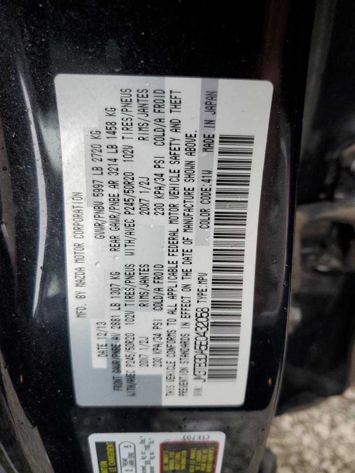 2014 Mazda Cx-9 Grand Touring VIN: JM3TB3DA5E0432058 Lot: 56766625