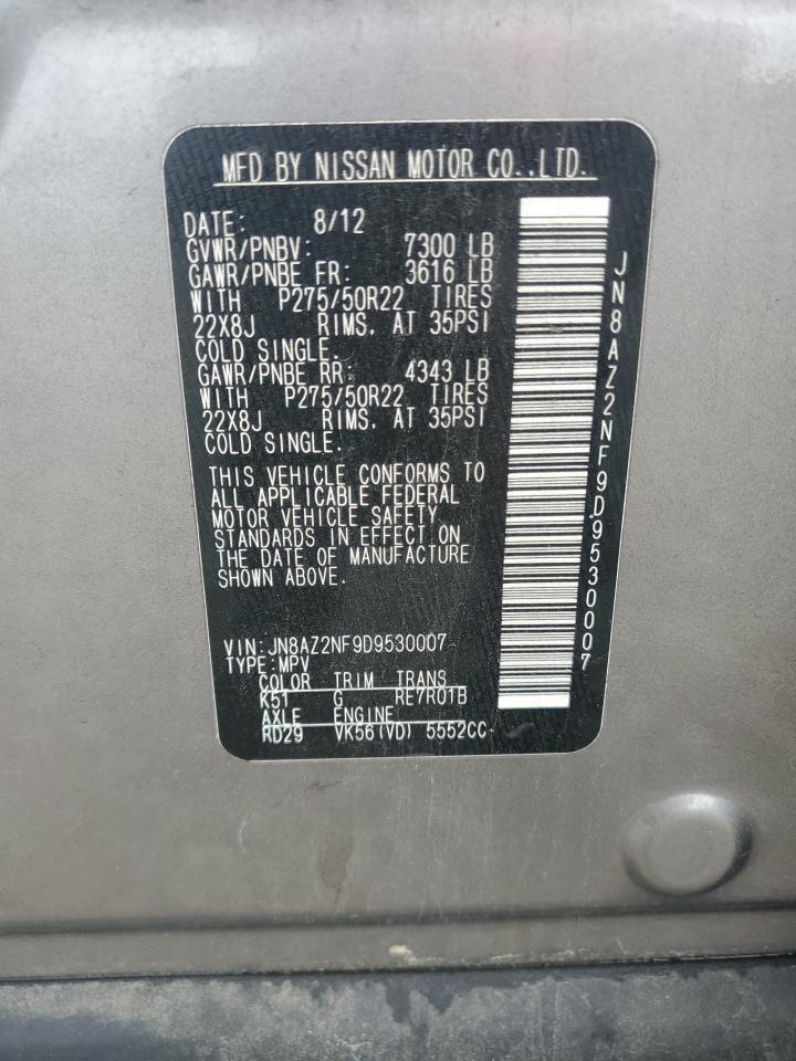 2013 Infiniti Qx56 VIN: JN8AZ2NF9D9530007 Lot: 56314365