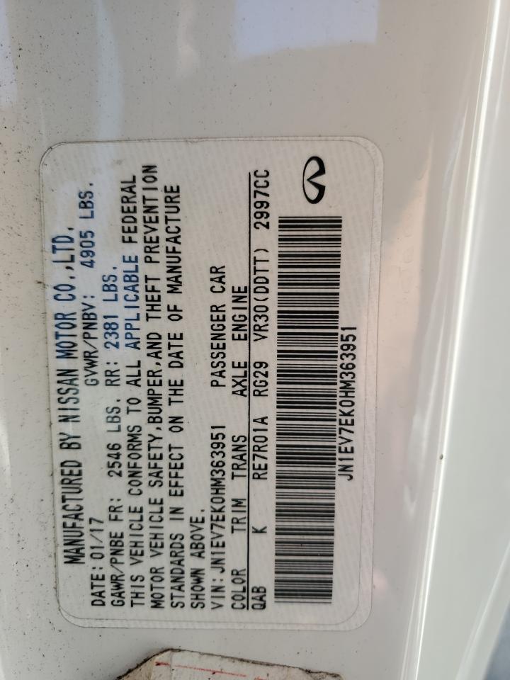2017 Infiniti Q60 Premium VIN: JN1EV7EK0HM363951 Lot: 56253565