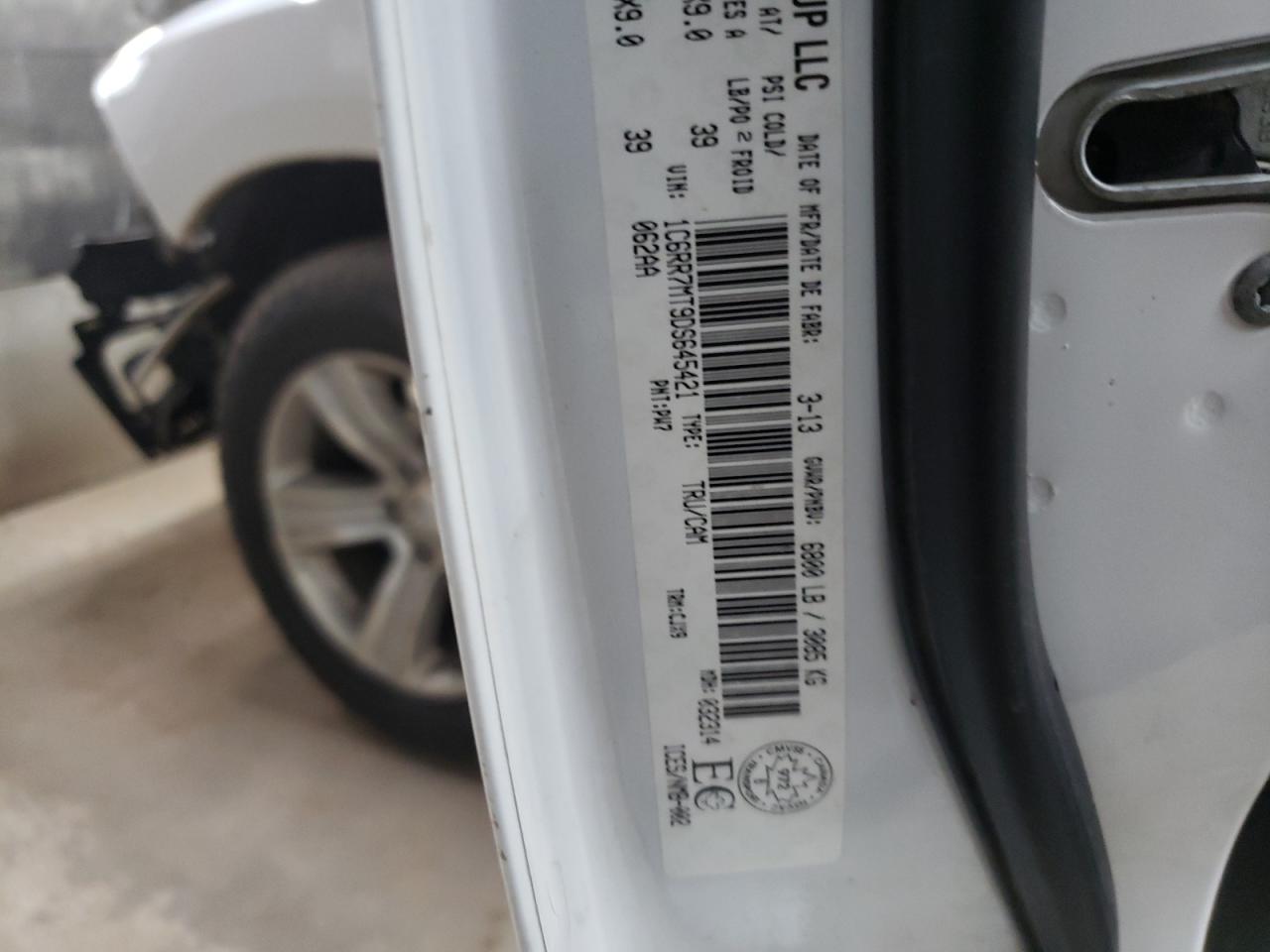 2013 Ram 1500 Sport VIN: 1C6RR7MT9DS645421 Lot: 57821785